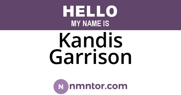 Kandis Garrison