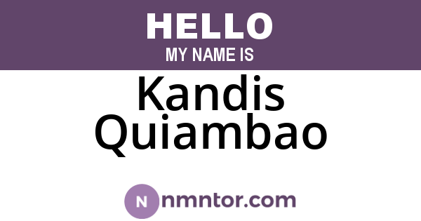 Kandis Quiambao