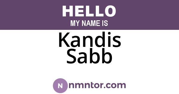 Kandis Sabb