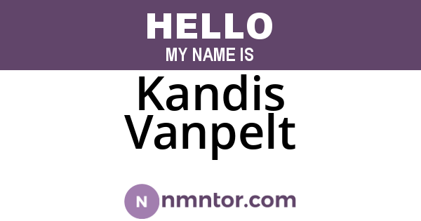 Kandis Vanpelt