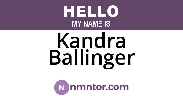 Kandra Ballinger