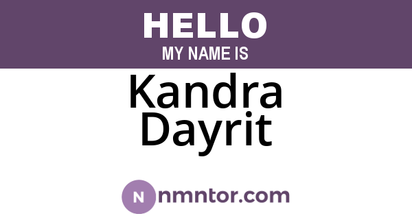 Kandra Dayrit