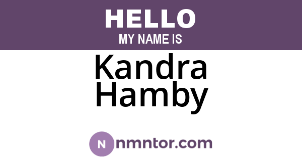 Kandra Hamby