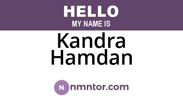 Kandra Hamdan