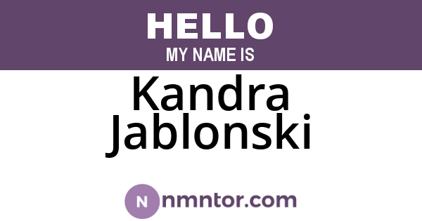 Kandra Jablonski