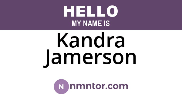 Kandra Jamerson