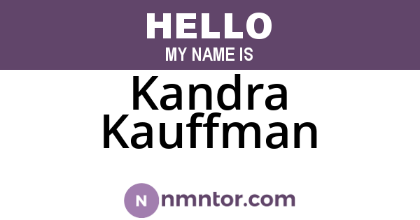 Kandra Kauffman