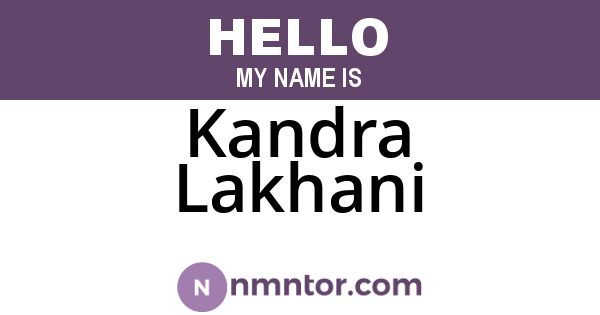 Kandra Lakhani