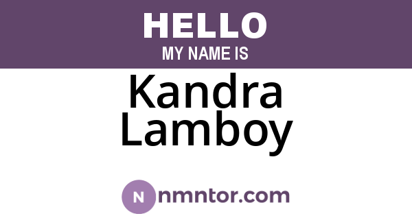Kandra Lamboy