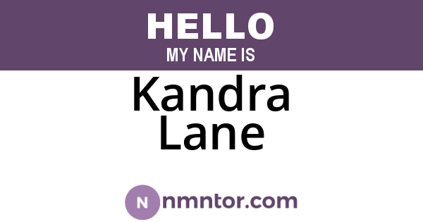 Kandra Lane