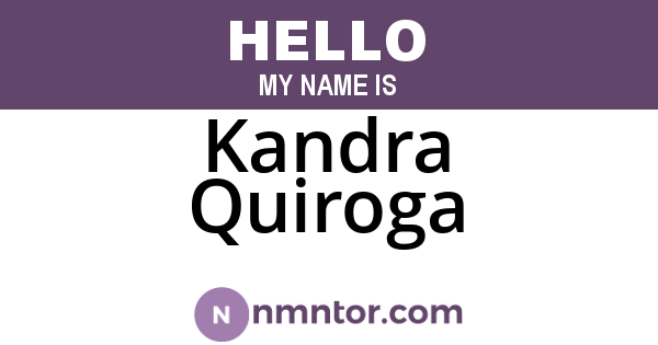 Kandra Quiroga