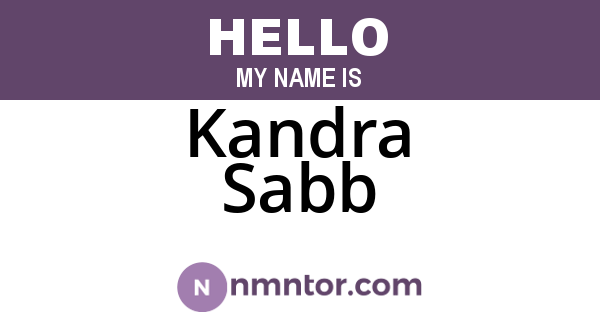 Kandra Sabb