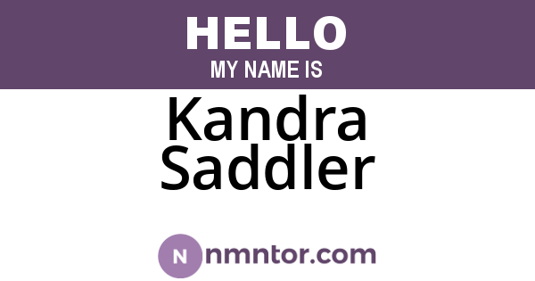 Kandra Saddler