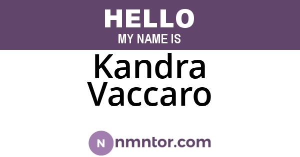 Kandra Vaccaro