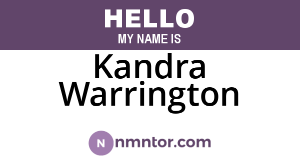 Kandra Warrington