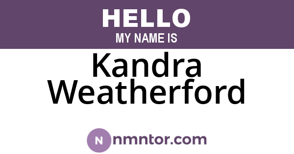 Kandra Weatherford