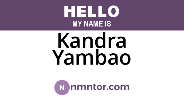 Kandra Yambao