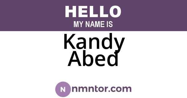 Kandy Abed