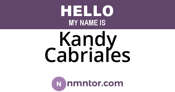 Kandy Cabriales