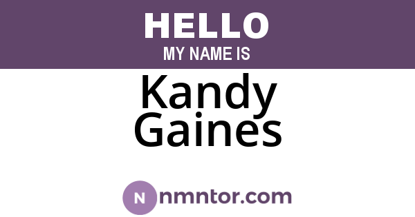 Kandy Gaines