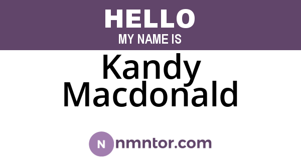 Kandy Macdonald