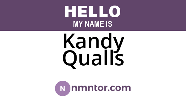 Kandy Qualls