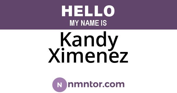Kandy Ximenez