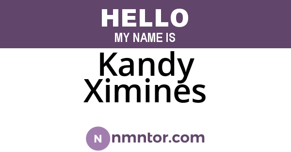Kandy Ximines