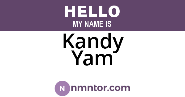 Kandy Yam