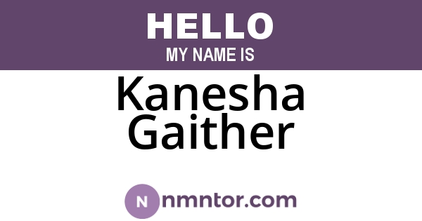 Kanesha Gaither