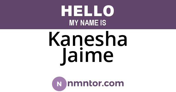 Kanesha Jaime