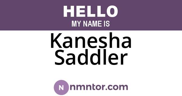 Kanesha Saddler