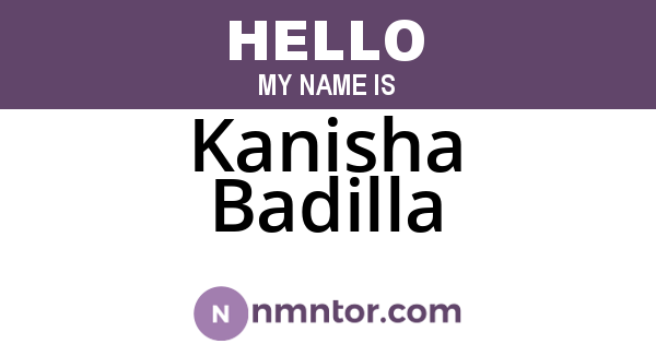 Kanisha Badilla