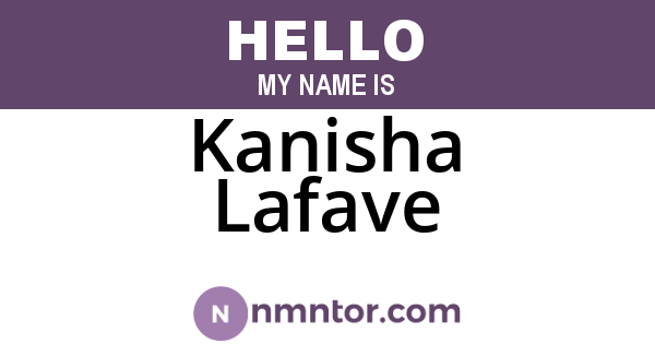 Kanisha Lafave