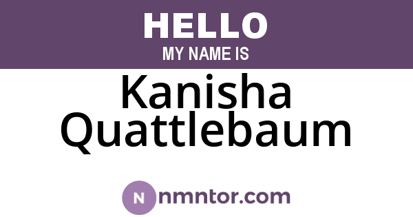 Kanisha Quattlebaum