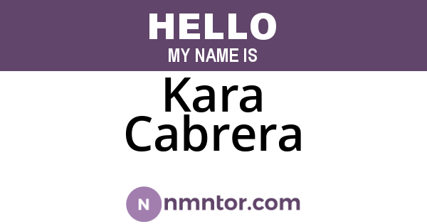 Kara Cabrera