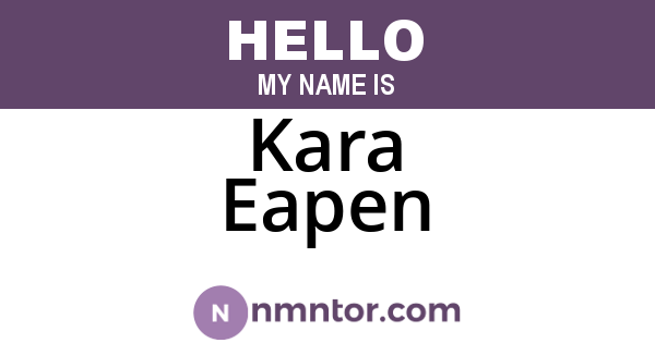Kara Eapen