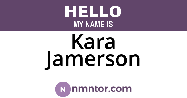 Kara Jamerson