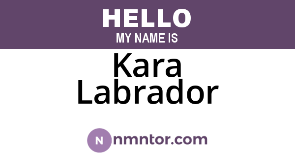Kara Labrador