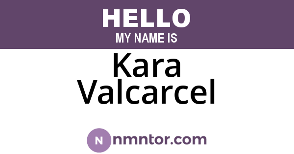Kara Valcarcel