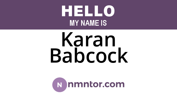 Karan Babcock