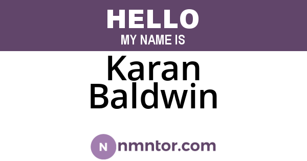 Karan Baldwin