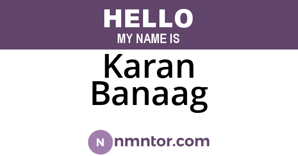 Karan Banaag