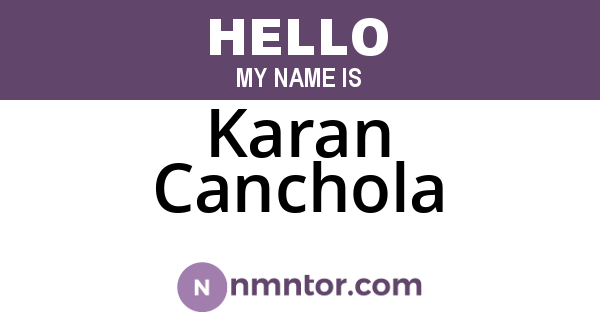 Karan Canchola