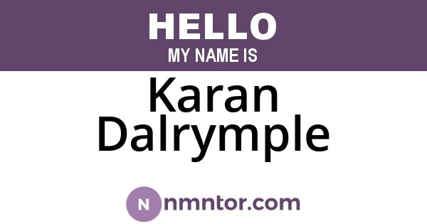 Karan Dalrymple