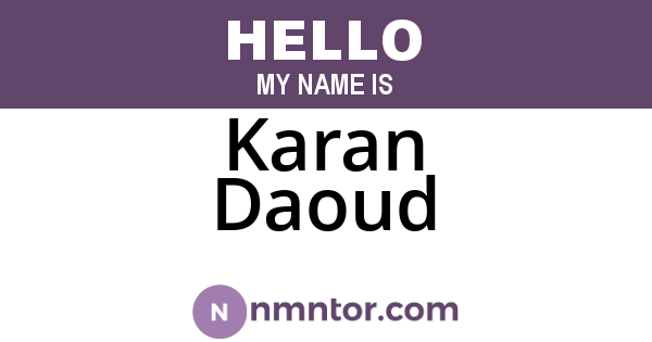 Karan Daoud