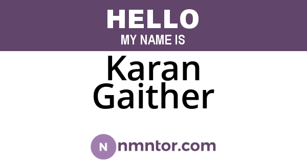 Karan Gaither