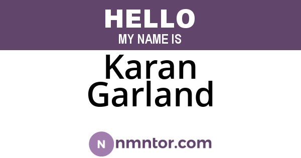 Karan Garland