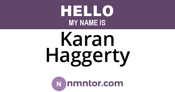 Karan Haggerty