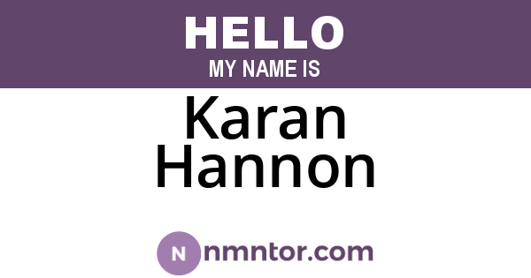 Karan Hannon